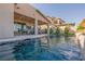 Beautiful backyard pool and patio area, perfect for outdoor relaxation and entertaining in style at 436 Crown Mesa Ave, Las Vegas, NV 89138