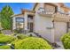 Charming front entrance with seating, manicured landscaping, and a stylish exterior at 6301 Citrine Ave, Las Vegas, NV 89130