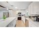 Bright, white kitchen with stainless steel appliances, a center island, and plenty of cabinet space at 6771 Shelter Ln, Las Vegas, NV 89103