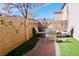 Cozy patio with charming decor, string lights, and a lovely seating area for outdoor relaxation at 7257 Early Pioneer Ave, Las Vegas, NV 89129
