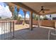 Spacious covered patio with ceiling fan, perfect for outdoor living and entertaining at 7870 Midnight Ride St, Las Vegas, NV 89131