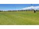 Large grassy field with football goal posts and mountain views in the background on a bright sunny day at 8958 Howell St, Las Vegas, NV 89166