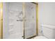 Updated bath features tiled shower with glass door and modern fixtures at 101 Luna Way # 222, Las Vegas, NV 89145