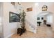 Inviting entryway featuring a staircase, stylish decor, and easy access to the living areas at 2008 Spruce Brook Dr, Henderson, NV 89074