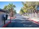 View of the gated entrance featuring well-maintained landscaping and a secure access point at 2166 Sleepy Ct, Las Vegas, NV 89106