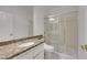 Clean bathroom features granite countertop, shower, and white fixtures at 249 Gentle Springs Dr, Henderson, NV 89012