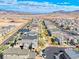 An aerial view of a neighborhood highlighting mountain views and community layout from 2637 Via Monet at 2637 Via Monet, Henderson, NV 89044