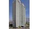 High-rise condo building with curved balconies and a fountain at the entrance at 2877 Paradise Rd # 1804, Las Vegas, NV 89109
