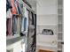 This walk-in closet features multiple shelves and hanging racks to maximize your storage space at 4284 Parkdale Ave, Las Vegas, NV 89121