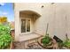 Inviting backyard featuring a garden with covered patio access at 4533 Lime Straight Dr, Las Vegas, NV 89115
