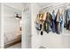 Organized closet next to the bedroom providing extra storage space and convenience at 4533 Lime Straight Dr, Las Vegas, NV 89115