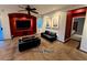 Living room with modern sofas, and decor at 5019 Quiet Falls Ct, Las Vegas, NV 89141
