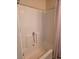Bathroom with a shower-tub combination and chrome hardware fixtures at 626 Kimberly Ave, Pahrump, NV 89060