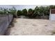 Spacious backyard with block fencing and a shed ready for customization at 6432 Jean Lee Dr, Las Vegas, NV 89108