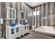 Modern bathroom with blue glass vessel sinks and a luxurious soaking tub at 6965 Tara Ave, Las Vegas, NV 89117