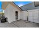 Private outdoor shower area with stone accents, a modern shower fixture, and a seating area at 6965 Tara Ave, Las Vegas, NV 89117