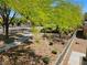 Peaceful view from balcony overlooking the landscaped yard and tree-lined sidewalk at 7461 Enviable Ct, Las Vegas, NV 89149