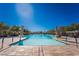 Resort-style community pool featuring lounge chairs, and mature trees at 778 Dainty Daffodil St, Henderson, NV 89011