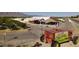 Overhead image of Gilcrease Orchard shows the market, orchards, picnic area, and vintage tractor at 7909 Citrus Meadow Ct, Las Vegas, NV 89131