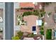 An aerial view of a charming single-story home with a well-maintained landscape and a clean roof at 8525 Festival Dr, Las Vegas, NV 89134