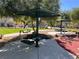 Outdoor recreational area featuring a covered picnic table and exercise equipment at 8688 Tomnitz Ave # 101, Las Vegas, NV 89178