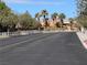 Well-maintained community street featuring palm trees and attractive landscaping at 8688 Tomnitz Ave # 101, Las Vegas, NV 89178