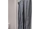 Close up image of shower and patterned shower curtain at 1455 E Katie Ave # D17, Las Vegas, NV 89119
