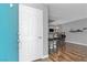 Inviting entryway flows into a dining area, with appealing hardwood flooring at 1455 E Katie Ave # D17, Las Vegas, NV 89119