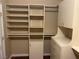 Organized closet space with custom shelving and drawers at 1532 Via Cassia, Henderson, NV 89052