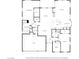 Home floor plan showcasing the layout of the bedrooms, bathrooms, living spaces, and garage at 1532 Via Cassia, Henderson, NV 89052