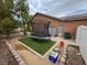 Backyard featuring a trampoline, providing a dedicated recreational area for active play at 2598 Fountain Ave, Pahrump, NV 89048
