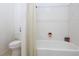 Clean bathroom with shower-tub combination, essential for easy living at 3008 Saint George St # B, North Las Vegas, NV 89030