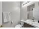 Simple bathroom with a single sink vanity and modern fixtures at 3194 Lapis Beach Dr, Las Vegas, NV 89117