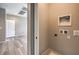 Laundry hook-ups in room with door to living area at 406 Gracious Way, Henderson, NV 89011