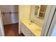 Bathroom with dual sinks and tile flooring at 4285 El Como Way, Las Vegas, NV 89121