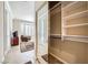 Bedroom features a large closet and access to the backyard at 4552 Largo Cantata St, Las Vegas, NV 89135