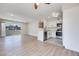 Bright living room blends seamlessly with the modern kitchen and stainless steel appliances at 5217 Caspian Springs Dr # 101, Las Vegas, NV 89120