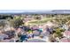 Beautiful aerial view of residential homes backing onto the golf course at 5221 Crooked River Cir, Las Vegas, NV 89149
