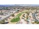 Aerial view of local golf course and surrounding community at 5221 Crooked River Cir, Las Vegas, NV 89149