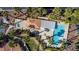 Aerial view of community pool, spa, and sunbathing area at 5221 Crooked River Cir, Las Vegas, NV 89149