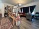 Bright living room showcasing a decorative chandelier and modern furnishings at 5422 Nestled Moon Ct, Las Vegas, NV 89131
