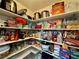 Walk-in pantry with ample shelving and storage space for groceries at 5422 Nestled Moon Ct, Las Vegas, NV 89131