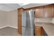 A kitchen with stainless steel appliances and modern countertops at 7200 Pirates Cove Rd # 1011, Las Vegas, NV 89145