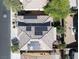 Aerial view of the property highlighting the roof with solar panels at 7417 Horizon Rock Ave, Las Vegas, NV 89179
