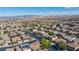 Wide shot showcasing a sprawling neighborhood nestled against a backdrop of mountains and blue skies at 7417 Horizon Rock Ave, Las Vegas, NV 89179