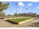 Well-maintained bocce ball court with artificial turf, providing a fun and engaging recreational amenity at 9921 Woodhouse Dr, Las Vegas, NV 89134