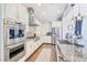 Gourmet kitchen with stainless steel appliances, a large island, and custom cabinetry at 12273 Catanzaro Ave, Las Vegas, NV 89138
