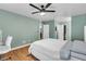 Spacious bedroom with wood floors, a ceiling fan, and lots of natural light at 2451 N Rainbow Blvd # 1066, Las Vegas, NV 89108