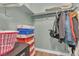 Spacious closet with shelving, clothing, and storage boxes at 2451 N Rainbow Blvd # 1066, Las Vegas, NV 89108