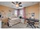 bedroom with carpet, ceiling fan and bright natural light at 2544 Sable Ridge St, Henderson, NV 89044